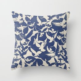 Pigeons In White and Blue (1928) Throw Pillow