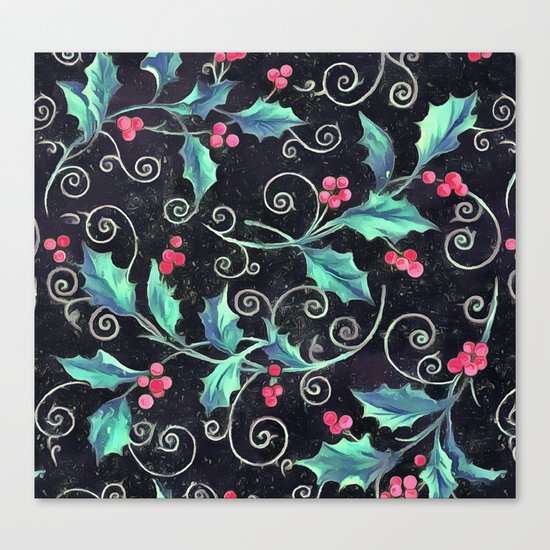 Colorful Christmas pattern Canvas Print