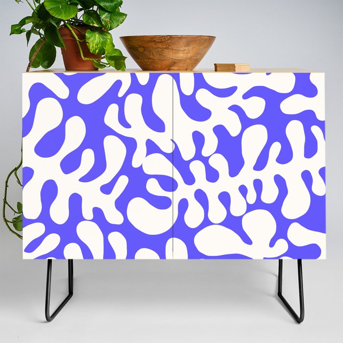 White Matisse cut outs seaweed pattern 17 Credenza