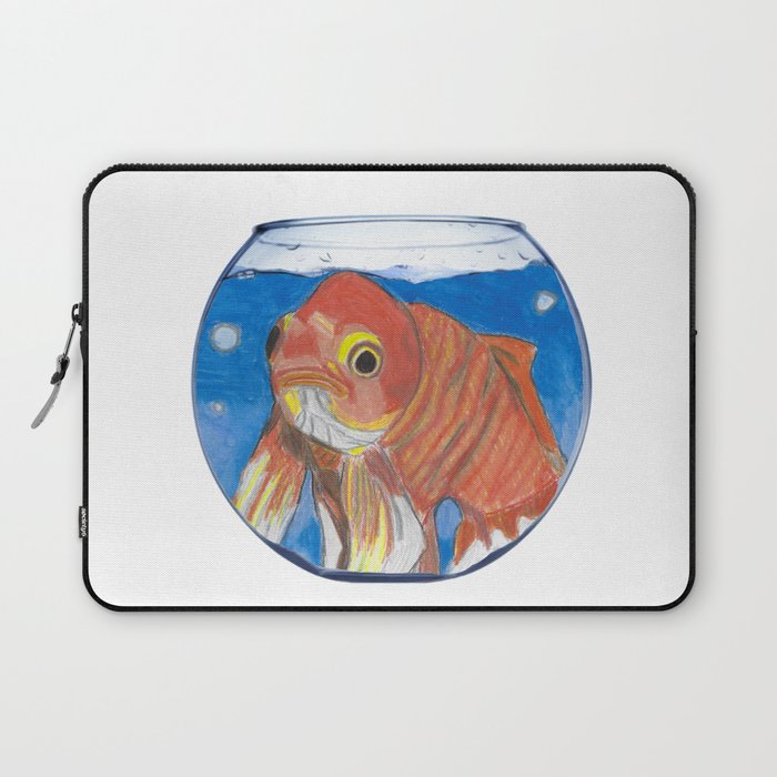 Gertrude the Goldfish in a Fishbowl  Laptop Sleeve