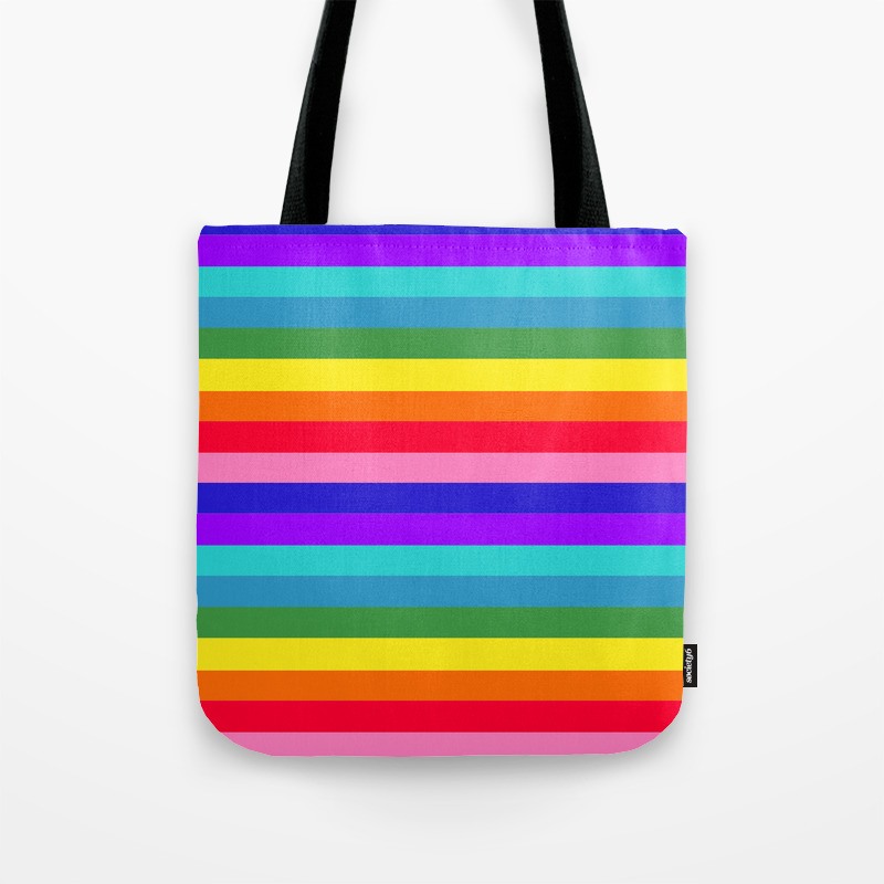 Rainbow Stripes Weekender Bag Tote Summer Vacation