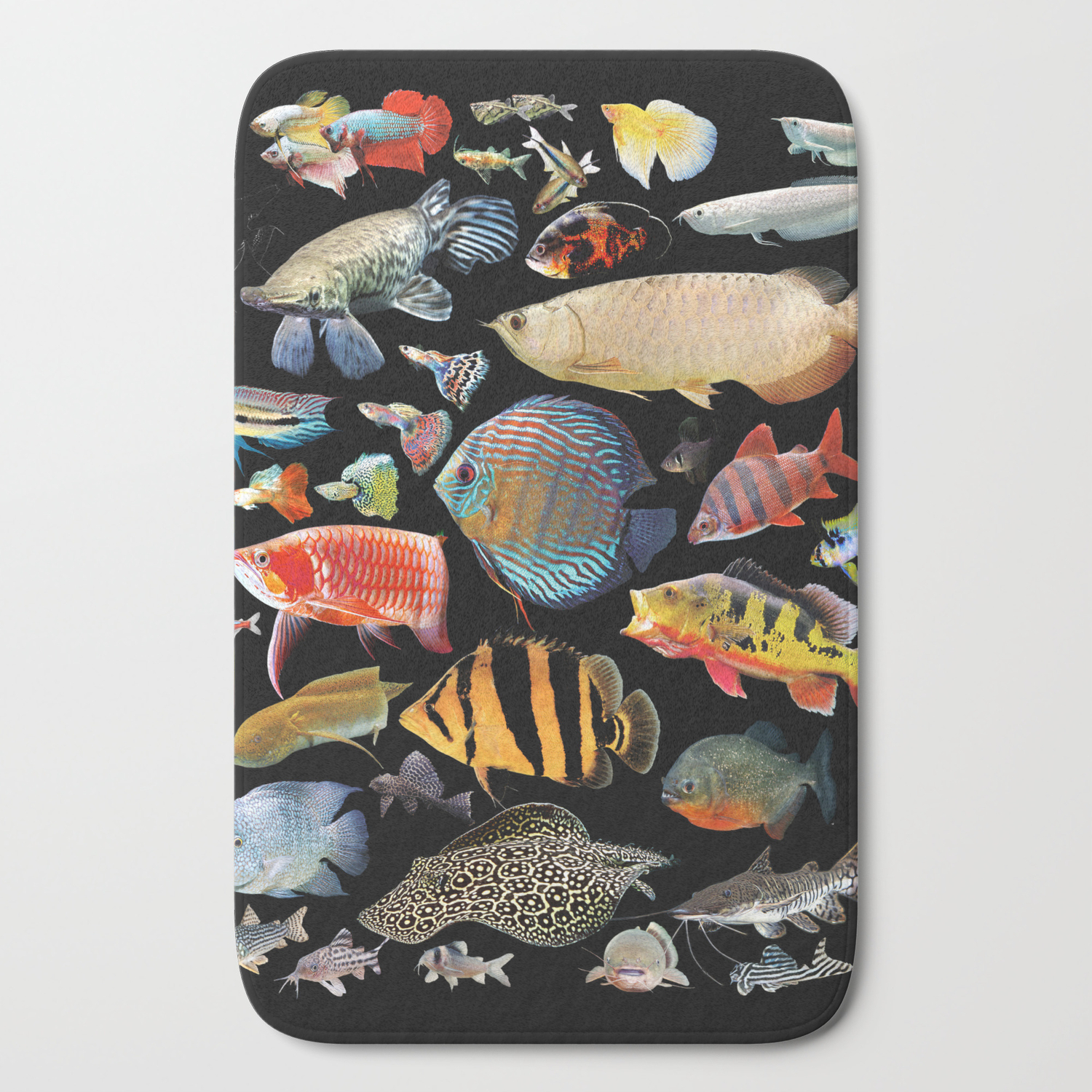 fish bath mat