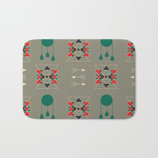 dream-catcher gray Bath Mat