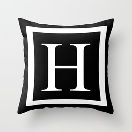 H monogram Throw Pillow