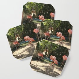 Pink Flamingos Coaster