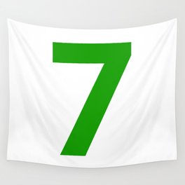 Number 7 (Green & White) Wall Tapestry