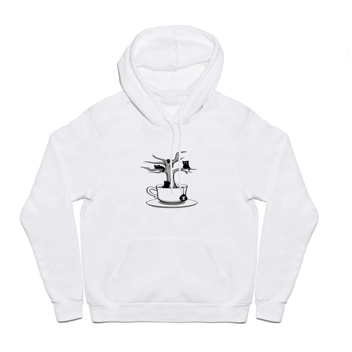 Bare tree with cats growing inside a cup of tea Hoody