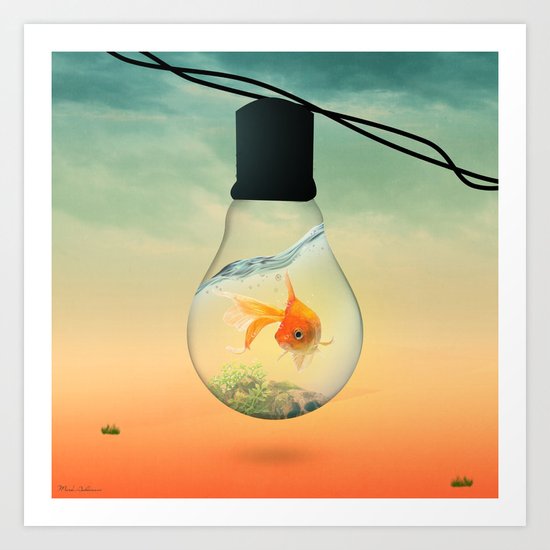GOLD FISH Art Print