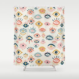Mystic Eyes – Primary Palette Shower Curtain