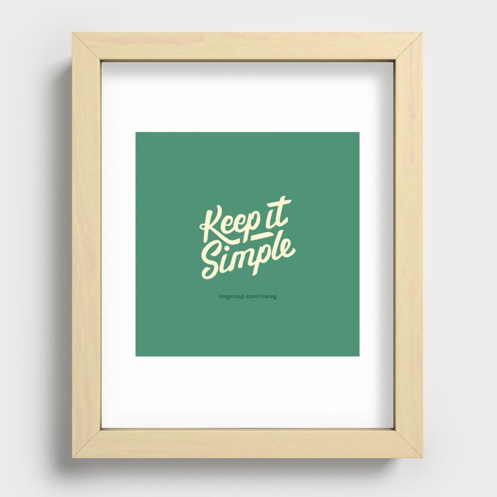 Keep It Simple Recessed Framed Print