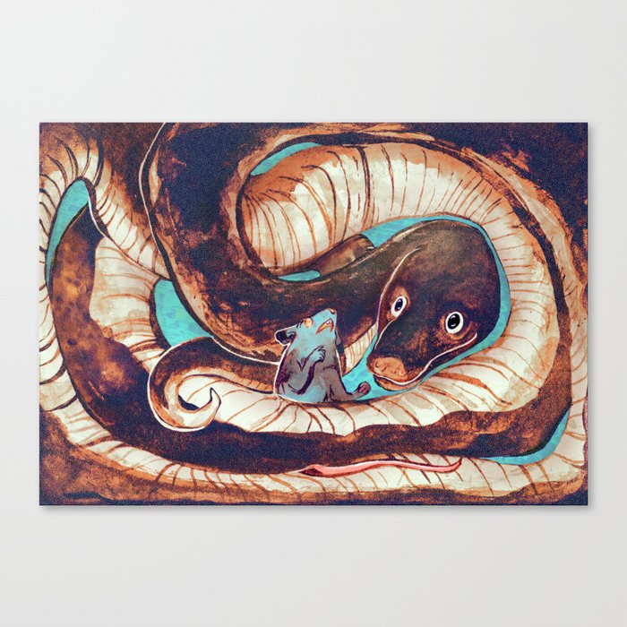 Sneaky Sweet Snake Canvas Print