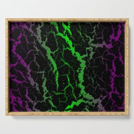 Cracked Space Lava - Purple/Green Serving Tray