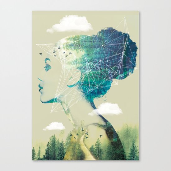 Geo Forest Canvas Print