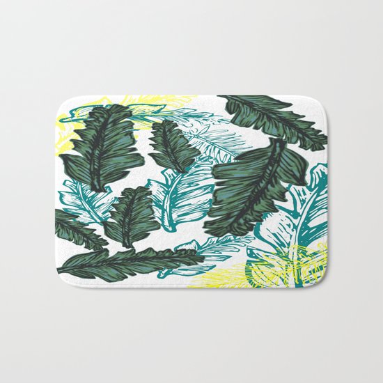 leaf mix1 Bath Mat
