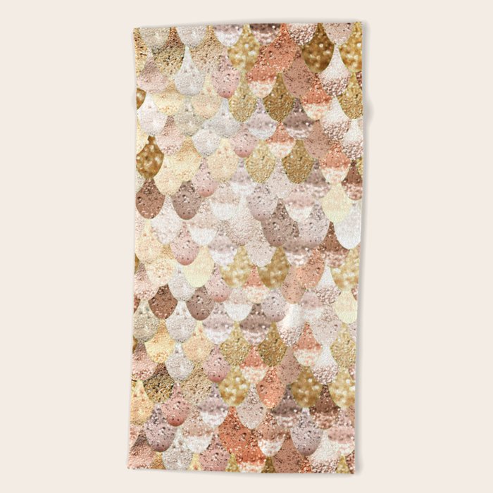MERMAID GOLD Beach Towel by Monika Strigel Society6