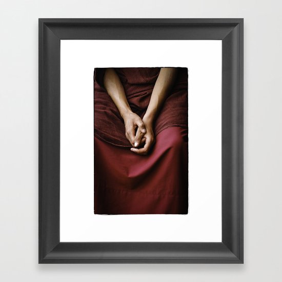 Calm Monk Framed Art Print