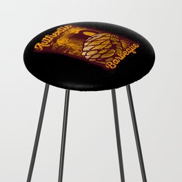 Authentic BBQ Grill Grunge Illustration Counter Stool