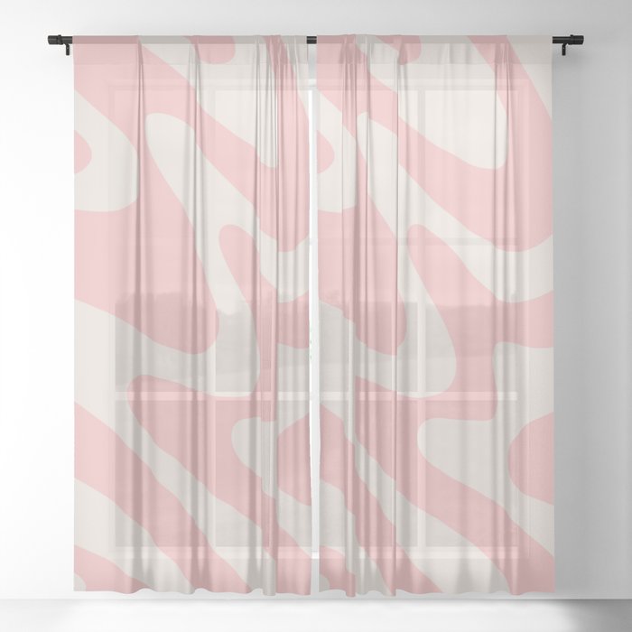 Retro 70s Psychedelic Pattern 04 Sheer Curtain