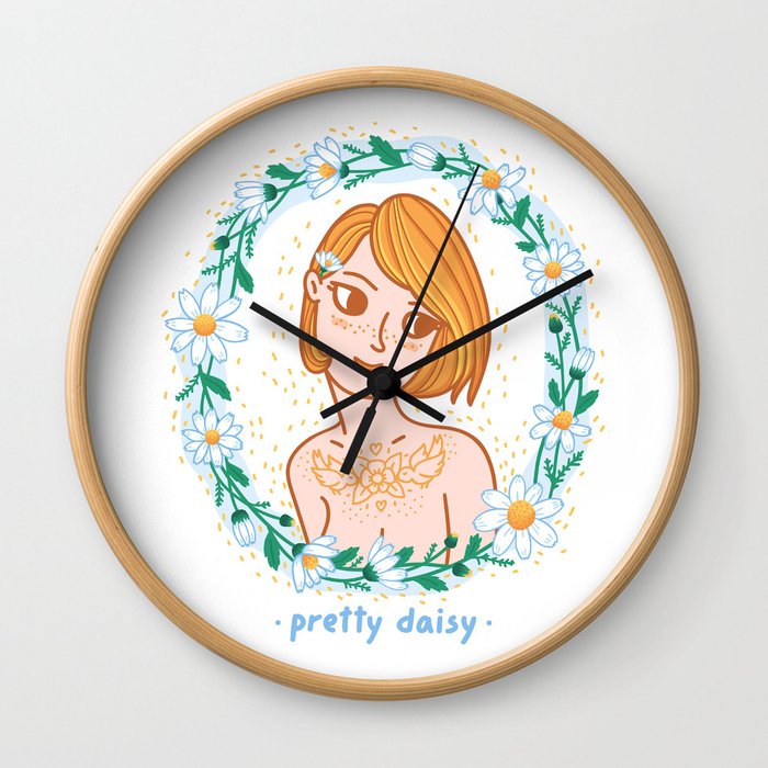 Pretty daisy Wall Clock