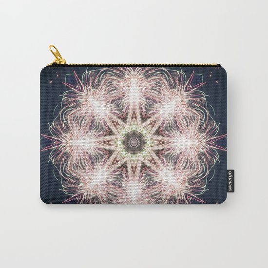 New year colorful sparkly fireworks mandala Carry-All Pouch