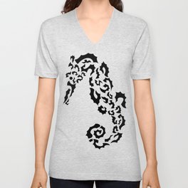 Sea horse in shapes V Neck T Shirt