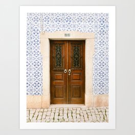 Ericeira door | Portugal travel photography print | Pastel wanderlust vibes  Art Print