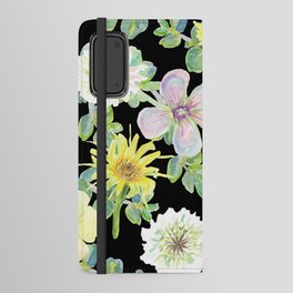 Spring Floral Mix on black Android Wallet Case