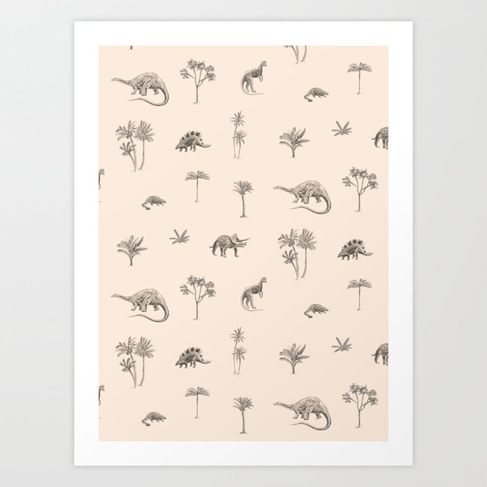 Dinosauria - Pattern Art Print