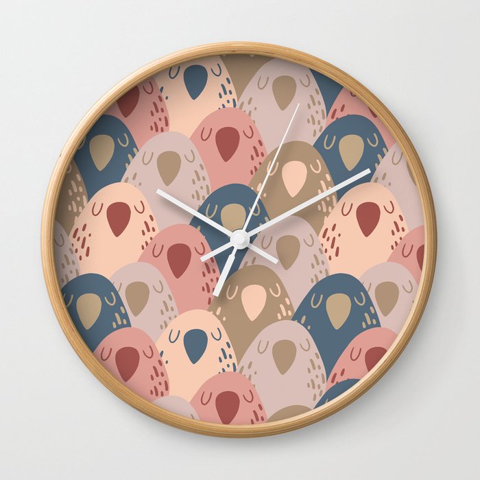 Ovopornis - beige Wall Clock