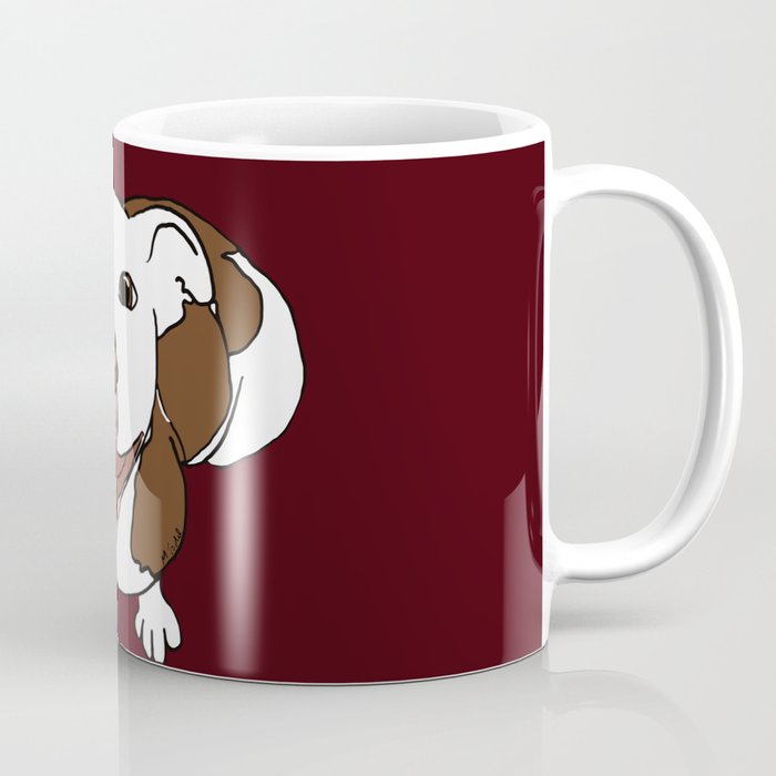 Celia Mae The Pit Bull Coffee Mug | Drawing, Digital, Pit-bull, Dog, Cute, Gifts, Brown, Maroon, Pibble, Pit-bull-lover