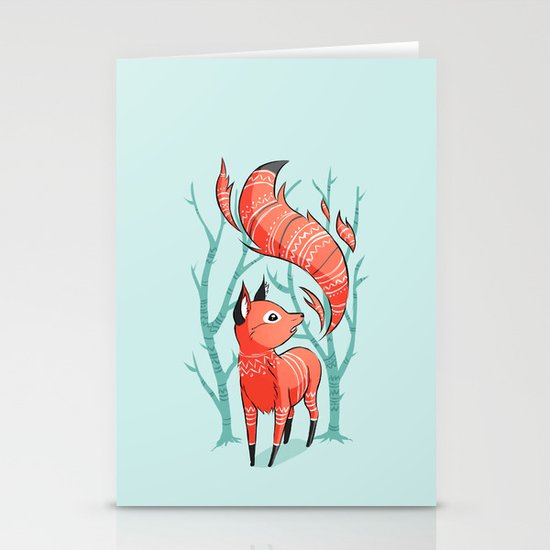 Winter Fox Stationery Cards