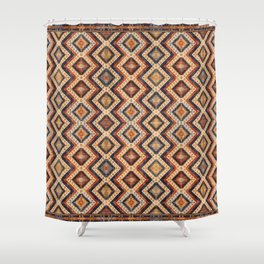 Traditional Vintage Southwestern Handmade Fabric Style Shower Curtain