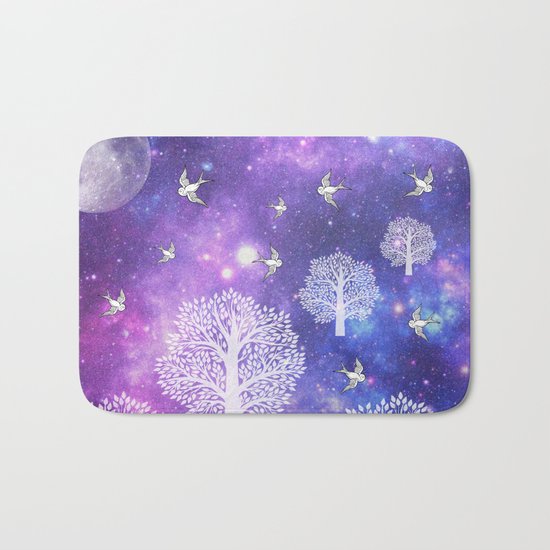 Space Trees Bath Mat
