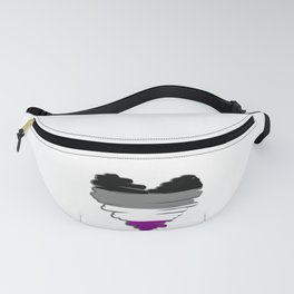Painted Heart Asexual Pride Flag Design Fanny Pack