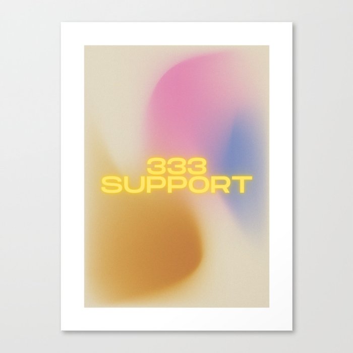 Angel Number: Aura 333 Support Canvas Print