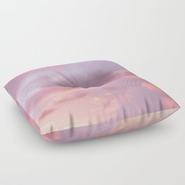 Unicorn Sunset Peach Skyscape Photography Floor Pillow