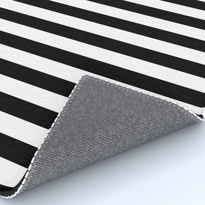 Stripe Black & White Vertical Rug by beautifulhomes Society6