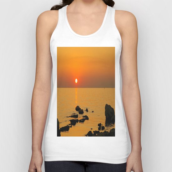 evening beach Unisex Tank Top