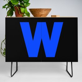 letter W (Blue & Black) Credenza