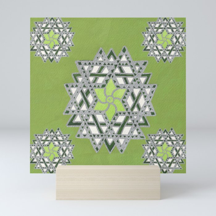 Ishwarya kolam - geometric mandala Mini Art Print