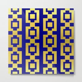 Gold and blue pattern Metal Print | Strpies, Awesome, Trending, Graphicdesign, New, Pattern, Homedesigns, Stylish, Style, Lines 
