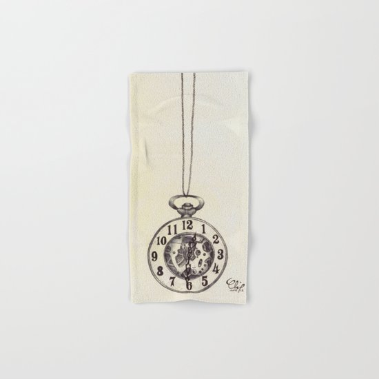 Ballpoint Pen, Half Hunter Pocket Watch Hand & Bath Towel