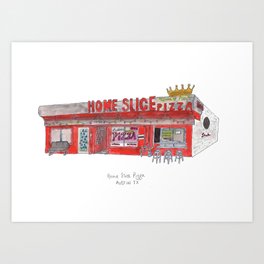 The Austin Collection: Home Slice Pizza Art Print