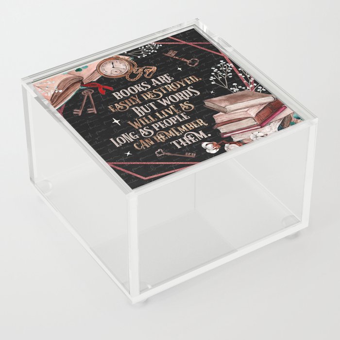 Shatter Me - Books Are Easily Destroyed - Tahereh Mafi Acrylic Box