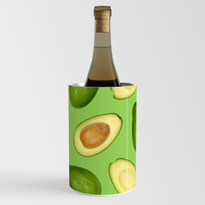 Pattern of green avocado Wine Chiller