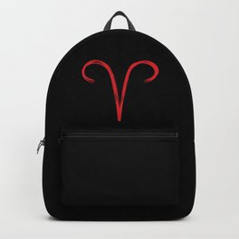 Aries The Ram Red & Black Backpack