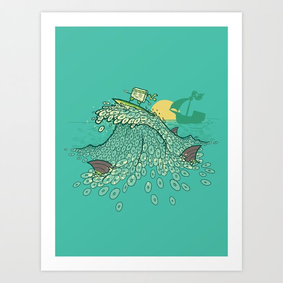 Surfin' Soundwaves Art Print