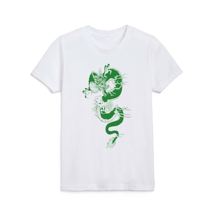 Dragon Green Earth Element Kids T Shirt