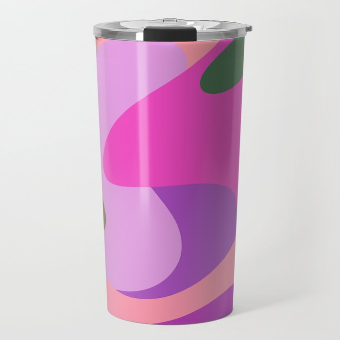 Rainbow Paint Splashes - bold pinks purple green Travel Mug