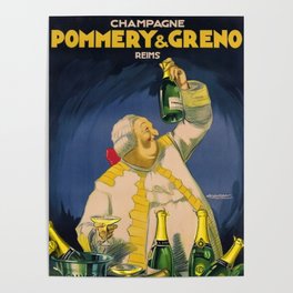 Vintage Champagne Pommery & Greno Reims Advertising Poster Poster